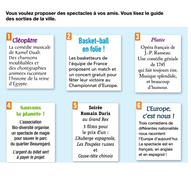 Compréhension des écrits A2
