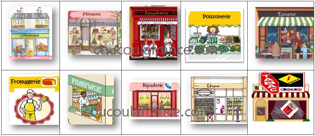 Les commerces en français