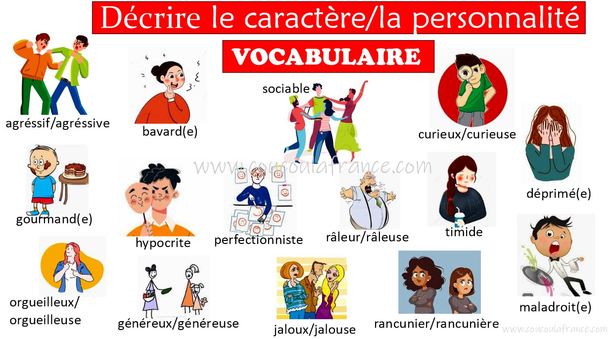 La personnalité vocabulaire