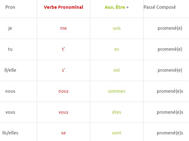 Les verbes Pronominaux