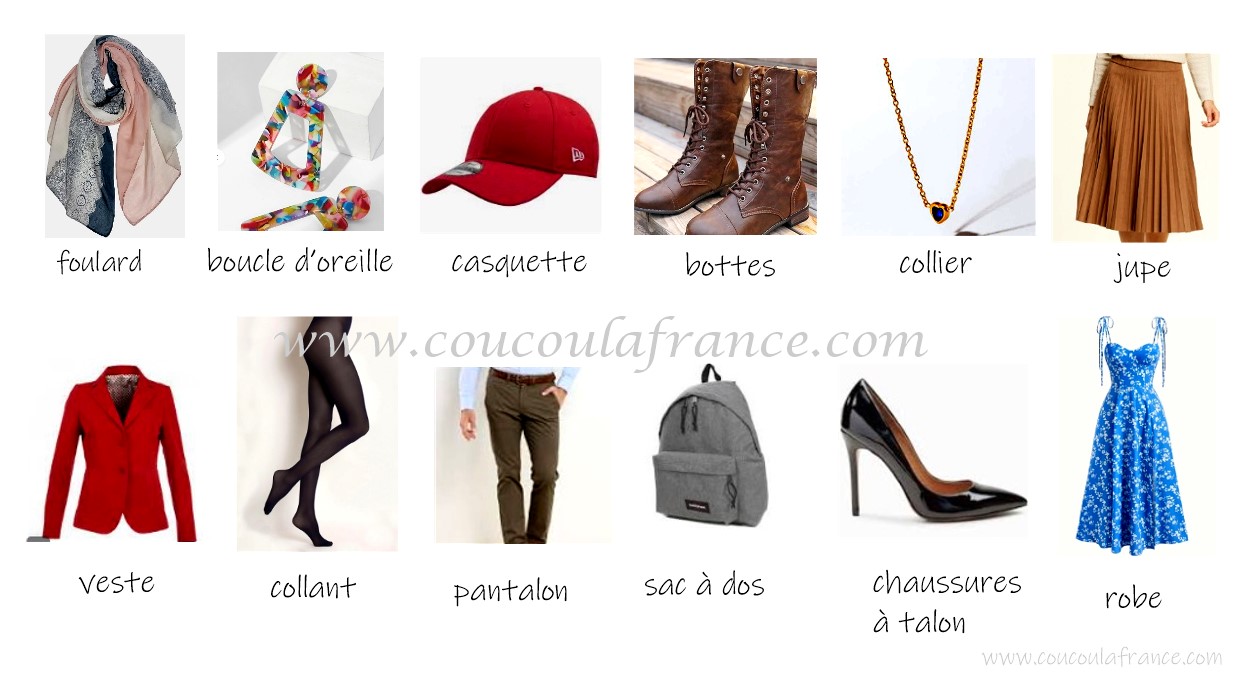 Exercices Les vêtements et Accessoires